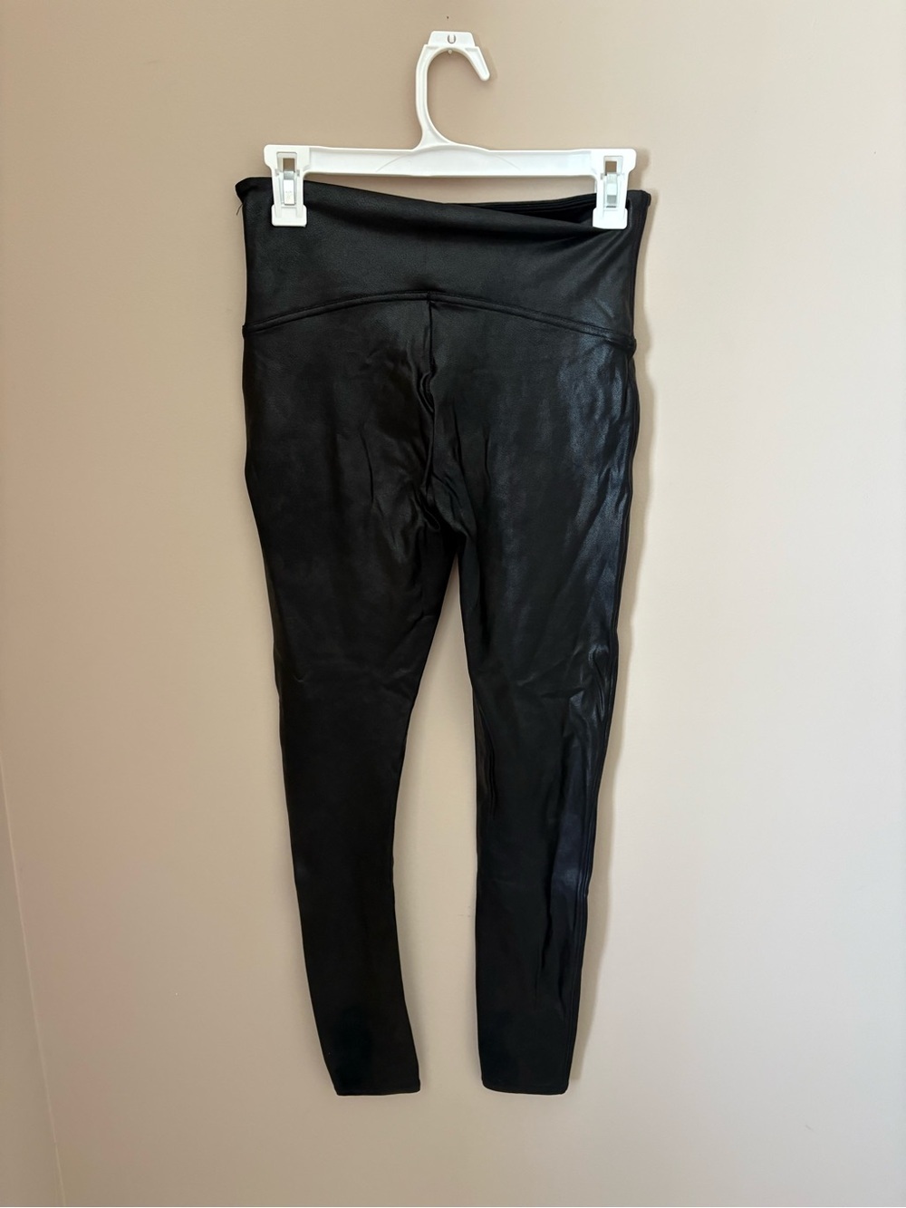 Spanx Women's High-Waist Black Faux-Leather leggings Sz M NWOTs - Picture 7 of 7